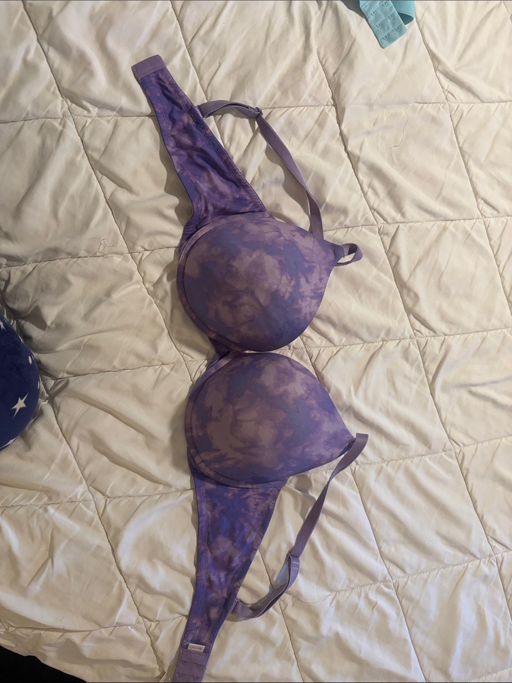 PINK Victoria's Secret Purple Tie-Dye T-Shirt Bra